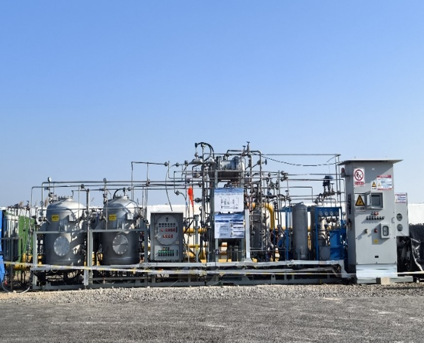 300 Nm³/d natural gas decarbonization pilot demonstration unit